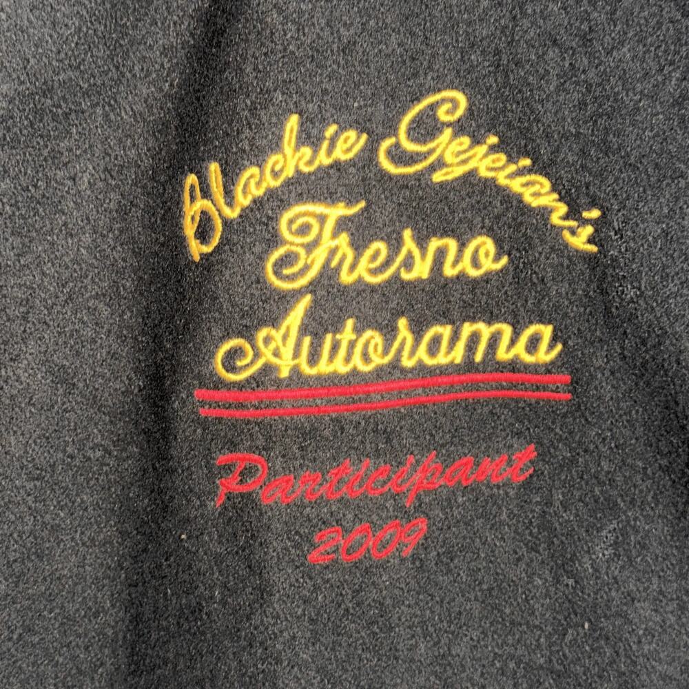 Rare Blackie Gejeian Fresno Autorama 2009 Mens Varsity Jacket XL Wool Leather - Picture 6 of 10